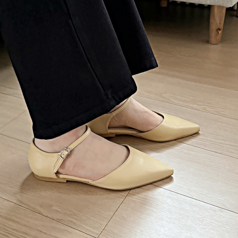 [GIRLS GOOB] Women's Comfortable Slip-On  Strap Flat, Fashion Loafers, Ballet Shoes, Synthetic Leather - Made in KOREA